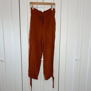 Anthropologie Tiny Rust Orange High-Waisted Pants Medium